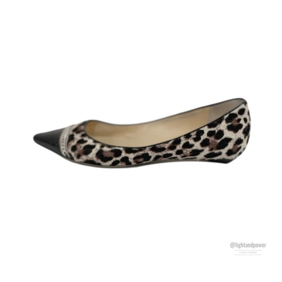 Jimmy Choo Point Toe Pony Hair Ballet Flats Sz 37 - Picture 11 of 12